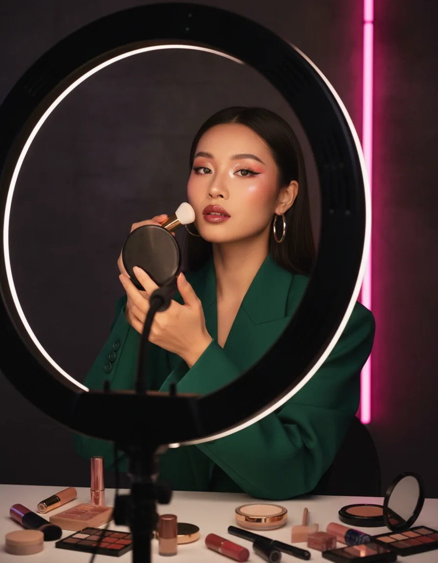 福利姬签约美妆达人形象照